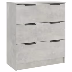 vidaXL Sideboards 3 Piece Storage Rack Organiser Highboard Engineered Wood - concrete grey