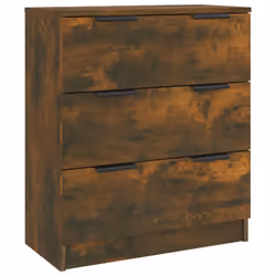 vidaXL Sideboards 3 Piece Storage Rack Organiser Highboard Engineered Wood - smoked oak - Additional view 2