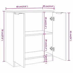 vidaXL Sideboards 3 Piece Storage Rack Organiser Highboard Engineered Wood - smoked oak - Additional view 6