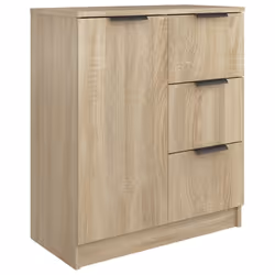 vidaXL 2x Sideboards Engineered Wood Cupboard Console Cabinet Multi Colours - sonoma oak, 2 - Additional view 4