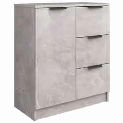 vidaXL 2x Sideboards Engineered Wood Cupboard Console Cabinet Multi Colours - concrete grey, 2 - Additional view 4