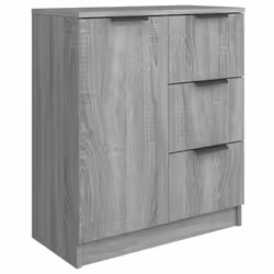 vidaXL 2x Sideboards Engineered Wood Cupboard Console Cabinet Multi Colours - grey sonoma, 2 - Additional view 4
