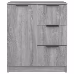 vidaXL 2x Sideboards Engineered Wood Cupboard Console Cabinet Multi Colours - grey sonoma, 2 - Additional view 5