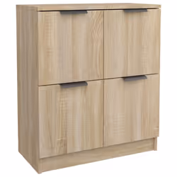 vidaXL 2x Sideboards Engineered Wood Storage Cabinet Cupboard Multi Colours - sonoma oak, 183 - Additional view 2