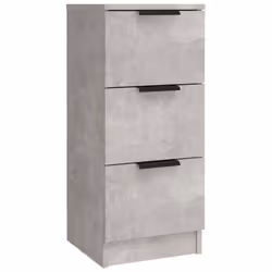 vidaXL 3x Sideboards Engineered Wood Cabinet Home Organiser Multi Colours - Concrete grey - Additional view 10