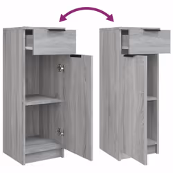vidaXL Bathroom Cabinet Set 5 Piece Engineered Wood Vanity Unit Multi Colours - grey sonoma - Additional view 9