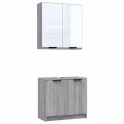 VidaXL 3115866, Grey, Oak, Wood, 2 pc(s)
