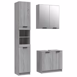 VidaXL 3115882, Grey, Oak, Wood, 3 pc(s)