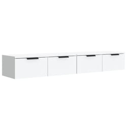 vidaXL 2x Wall Cabinets Engineered Wood Floating Hanging Cabinet Multi Colours - White