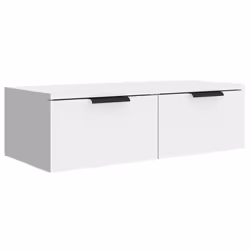 vidaXL 2x Wall Cabinets Engineered Wood Floating Hanging Cabinet Multi Colours - White - Additional view 7