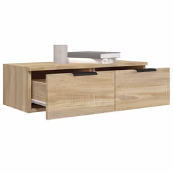 vidaXL 2x Wall Cabinets Engineered Wood Floating Hanging Cabinet Multi Colours - Sonoma oak - Additional view 5