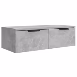 vidaXL 2x Wall Cabinets Engineered Wood Floating Hanging Cabinet Multi Colours - Concrete grey - Additional view 10