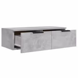 vidaXL 2x Wall Cabinets Engineered Wood Floating Hanging Cabinet Multi Colours - Concrete grey
