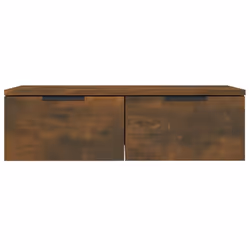 vidaXL 2x Wall Cabinets Engineered Wood Floating Hanging Cabinet Multi Colours - Smoked oak - Additional view 10