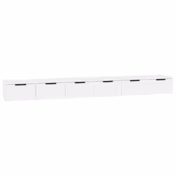 vidaXL 2x Wall Cabinets Engineered Wood Wall Floating Cabinet Multi Colours - White - Additional view 4
