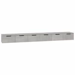 vidaXL 2x Wall Cabinets Engineered Wood Wall Floating Cabinet Multi Colours - Concrete grey