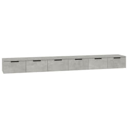 vidaXL 2x Wall Cabinets Engineered Wood Wall Floating Cabinet Multi Colours - Concrete grey