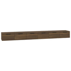vidaXL 2x Wall Cabinets Engineered Wood Wall Floating Cabinet Multi Colours - Brown oak