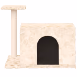 vidaXL Cat Tree with Sisal Scratching Post Cream 51 cm Cat Scratching Tree