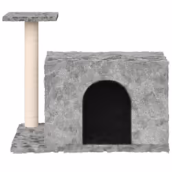 vidaXL Cat Tree with Sisal Scratching Post Light Grey 51 cm Cat Scratch Tower