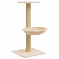 vidaXL Cat Tree with Sisal Scratching Post Cat Scratch Tower Multi Colours - Cream