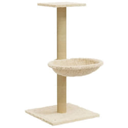 vidaXL Cat Tree with Sisal Scratching Post Cat Scratch Tower Multi Colours - Cream