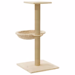 vidaXL Cat Tree with Sisal Scratching Post Cat Scratch Tower Multi Colours - Cream - Additional view 5