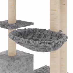 vidaXL Cat Tree with Sisal Scratching Posts Cat Climber Supply Multi Colours - Light grey - Additional view 5