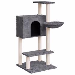 vidaXL Cat Tree with Sisal Scratching Posts 108.5 cm Cat Climber Multi Colours - Dark grey