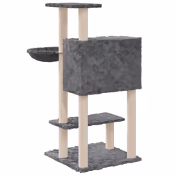 vidaXL Cat Tree with Sisal Scratching Posts 108.5 cm Cat Climber Multi Colours - Dark grey - Additional view 5