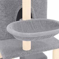 vidaXL Cat Tree with Sisal Scratching Posts 180 cm Cat Climber Multi Colours - Light grey - Additional view 5