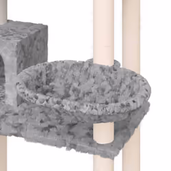 vidaXL Cat Tree with Sisal Scratching Posts 131 cm Cat Climber Multi Colours - Light grey - Additional view 5