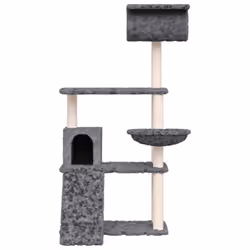 vidaXL Cat Tree with Sisal Scratching Posts 131 cm Cat Climber Multi Colours - Dark grey