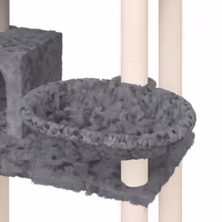 vidaXL Cat Tree with Sisal Scratching Posts 131 cm Cat Climber Multi Colours - Dark grey - Additional view 5