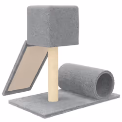 vidaXL Cat Tree with Sisal Scratching Posts Cat Activity Centre Multi Colours - Light grey - Additional view 4