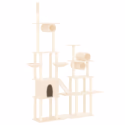 vidaXL Cat Tree with Sisal Scratching Posts Cat Activity Centre Cat Climbing - Cream