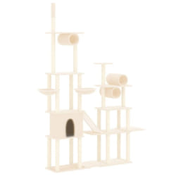 vidaXL Cat Tree with Sisal Scratching Posts Cat Activity Centre Cat Climbing - Cream