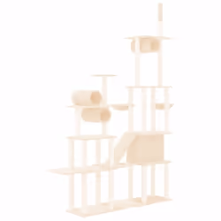 vidaXL Cat Tree with Sisal Scratching Posts Cat Activity Centre Cat Climbing - Cream - Additional view 4