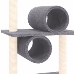 vidaXL Cat Tree with Sisal Scratching Posts Cat Activity Centre Cat Climbing - Dark grey - Additional view 5
