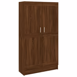 vidaXL Book Cabinet Storage Rack Bookshelf Bookcase Sideboard Engineered Wood - brown oak
