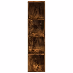 ) vidaXL Corner Cabinet Rack Standing Shelf Storage Cabinet Engineered Wood - Smoked oak, 33 x 33 x 132 cm (W x D x H - Additional view 2