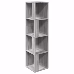 ) vidaXL Corner Cabinet Rack Standing Shelf Storage Cabinet Engineered Wood - Grey sonoma, 33 x 33 x 132 cm (W x D x H