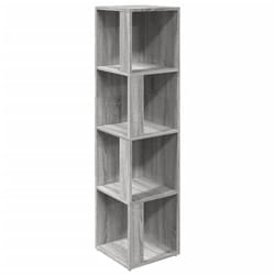 ) vidaXL Corner Cabinet Rack Standing Shelf Storage Cabinet Engineered Wood - Grey sonoma, 33 x 33 x 132 cm (W x D x H