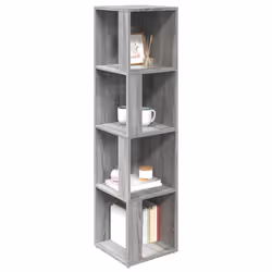 ) vidaXL Corner Cabinet Rack Standing Shelf Storage Cabinet Engineered Wood - Grey sonoma, 33 x 33 x 132 cm (W x D x H - Additional view 5