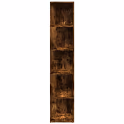 ) vidaXL Corner Cabinet Rack Standing Shelf Storage Cabinet Engineered Wood - Smoked oak, 33 x 33 x 164.5 cm (W x D x H - Additional view 3