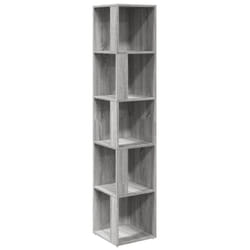 ) vidaXL Corner Cabinet Rack Standing Shelf Storage Cabinet Engineered Wood - Grey sonoma, 33 x 33 x 164.5 cm (W x D x H