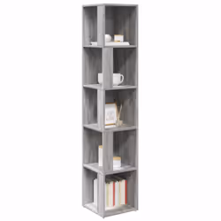 ) vidaXL Corner Cabinet Rack Standing Shelf Storage Cabinet Engineered Wood - Grey sonoma, 33 x 33 x 164.5 cm (W x D x H - Additional view 10