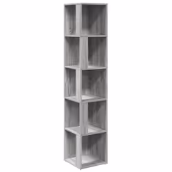 ) vidaXL Corner Cabinet Rack Standing Shelf Storage Cabinet Engineered Wood - Grey sonoma, 33 x 33 x 164.5 cm (W x D x H - Additional view 6