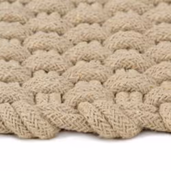vidaXL Rug Rectangular Cotton Indoor Floor Carpet Mat Rug Multi Colours/Sizes - Brown, 160 x 230 cm