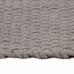 vidaXL Rug Rectangular Cotton Indoor Floor Carpet Mat Rug Multi Colours/Sizes - Grey, 160 x 230 cm